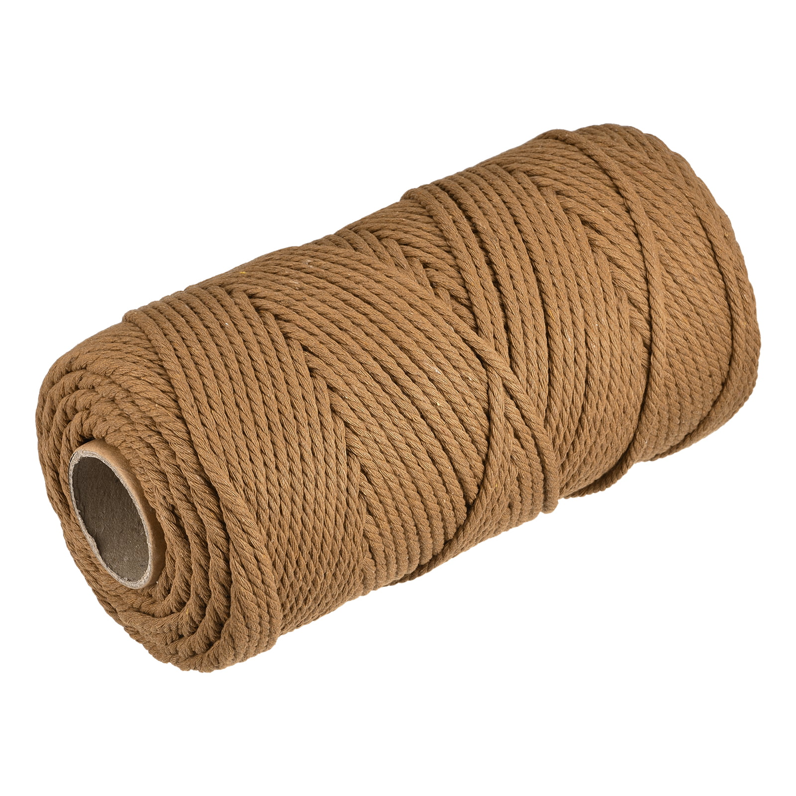 Uxcell Cotton Rope Twine String Twisted Cord, Dark Brown 100m/109 Yard for  Wall Hanging, Plant Hanger