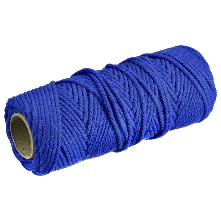 Uxcell Cotton Rope Twine String Twisted Cord, Sapphire Blue 50m/54 Yard for  Wall Hanging, Plant Hanger