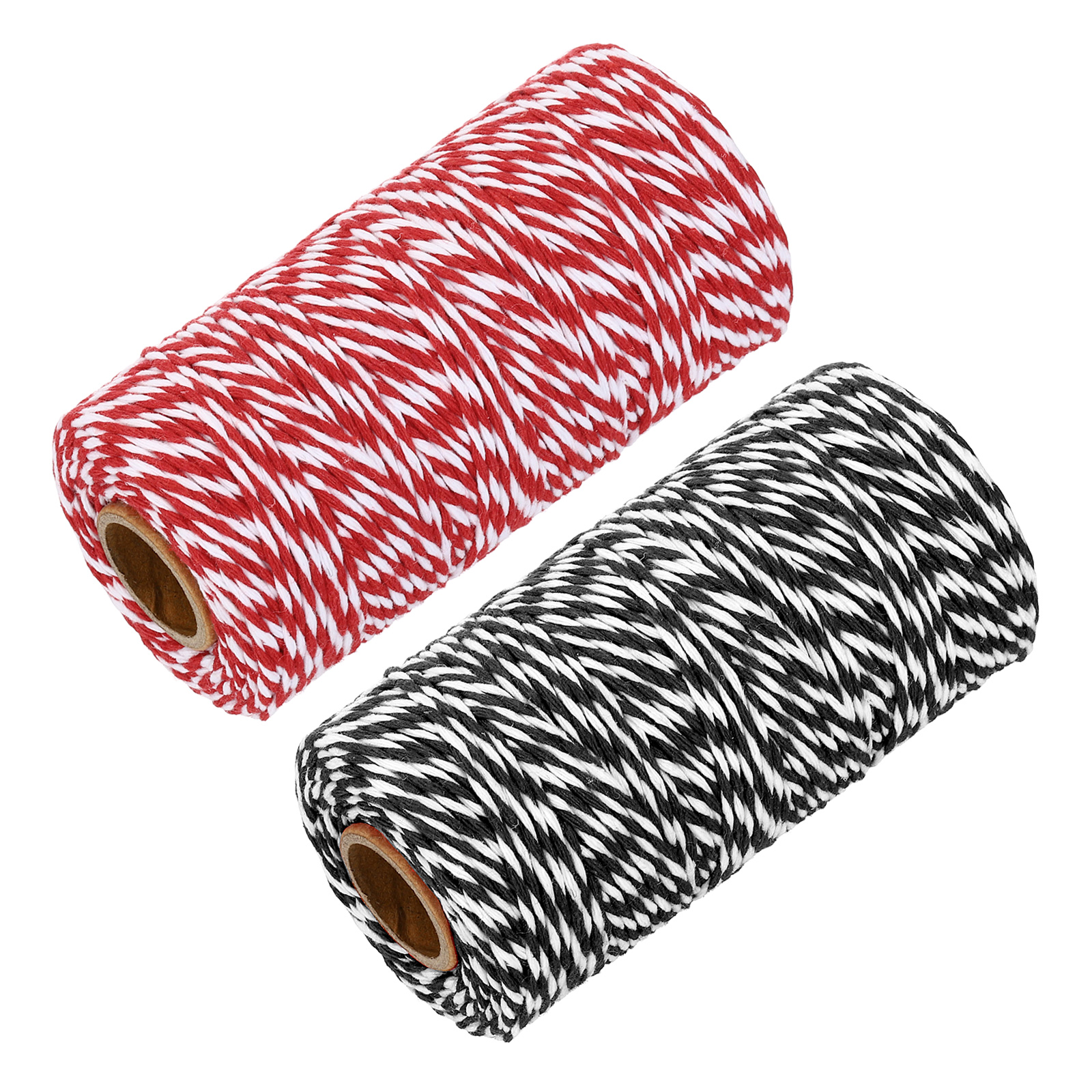 Uxcell Cotton Rope Twisted Braided Rope Cord, Multicolored 100m/109 ...