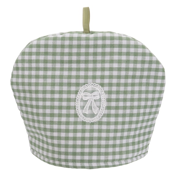 Uxcell Cotton Tea Cozy, Vintage Floral Teapot Cover, 11x9"  Insulated Handmade Tea Cozy Covers for Teapot Keeps Warm Dust Multi-Color for Tea Sets Home Kitchen Decor, Green Plaid