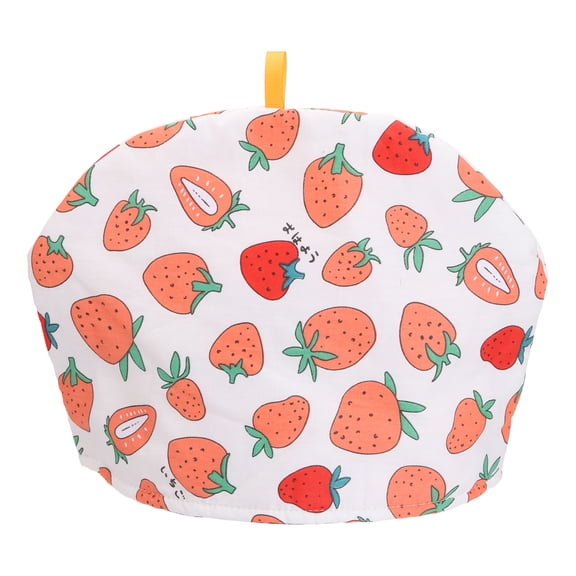 Uxcell Cotton Tea Cozy, Vintage Floral Teapot Cover, 13x10"  Insulated Handmade Tea Cozy Covers for Teapot Keeps Warm Dust Multi-Color for Tea Sets Home Kitchen Decor, Red Strawberries