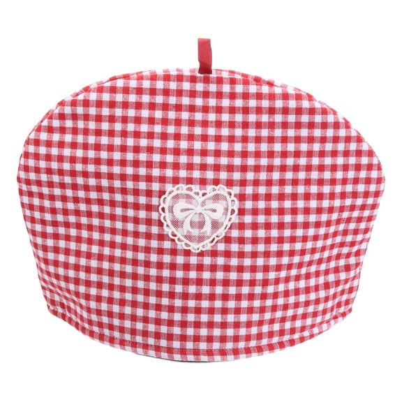 Uxcell Cotton Tea Cozy, Vintage Floral Teapot Cover, 13x10"  Insulated Handmade Tea Cozy Covers for Teapot Keeps Warm Dust Multi-Color for Tea Sets Home Kitchen Decor, Red Plaid