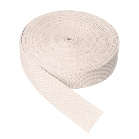 Uxcell Cotton Twill Tape, 1-1/4 Inch 10 Yards Cotton Ribbon Bias Binding Tape Trim Webbing Straps for Sewing DIY Crafts Gift Wrapping, Beige