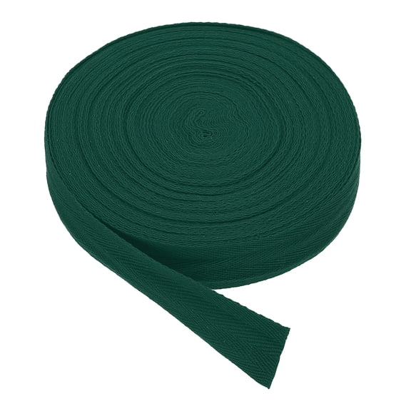 Uxcell Cotton Twill Tape 1.2 Inch 23 Yards Cotton Ribbon Bias Binding Tape Dark Green