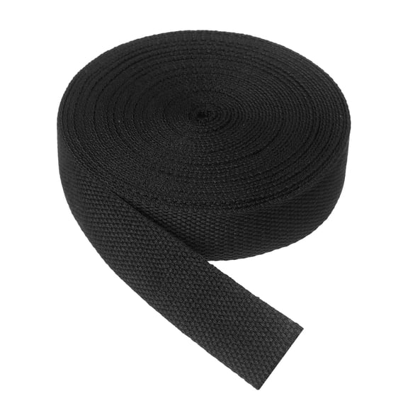 Uxcell Cotton Twill Tape, 1 Inch 5 Yards Cotton Ribbon Bias Binding Tape Trim Webbing Straps for Sewing DIY Crafts Gift Wrapping, Black