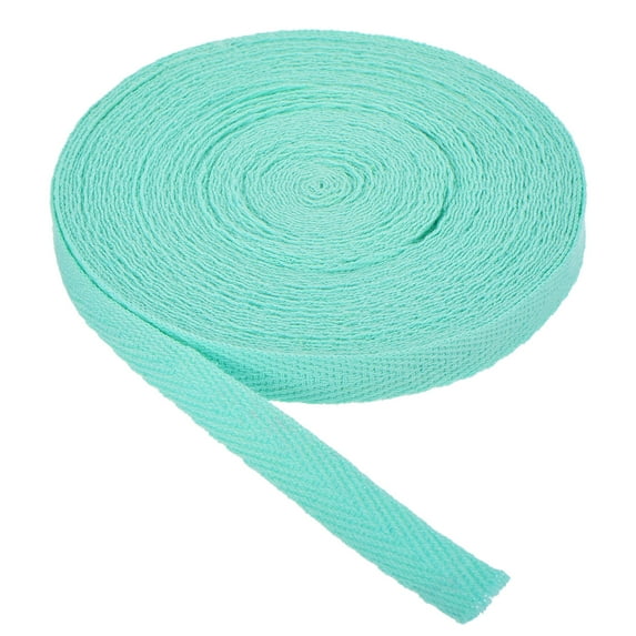 Uxcell Cotton Twill Tape 3/8 Inch 50Yards Cotton Ribbon Bias Binding Tape for Sewing Binding Gift Wrapping Craft Azure 10 Yards