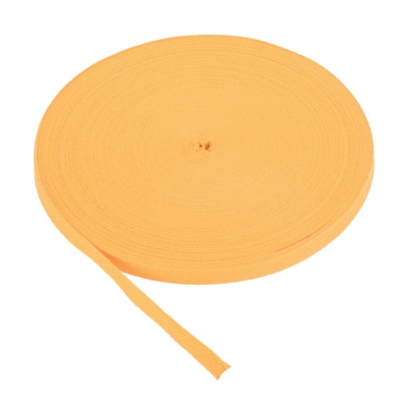 Uxcell Cotton Twill Tape 3/8 Inch 50Yards Cotton Ribbon Bias Binding Tape for Sewing Binding Gift Wrapping Craft Ginger Yellow 50 Yards