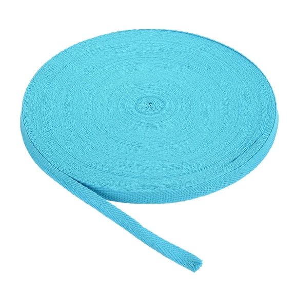 Uxcell Cotton Twill Tape 3/8 Inch 50Yards Cotton Ribbon Bias Binding Tape for Sewing Binding Gift Wrapping Craft Sky Blue 50 Yards