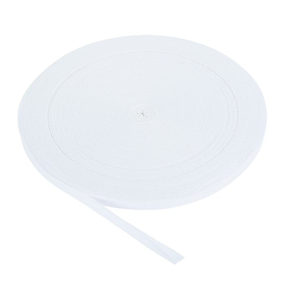 Uxcell Cotton Twill Tape 5/8 Inch 50Yards Cotton Ribbon Bias Binding Tape for Sewing Binding Gift Wrapping Craft Beige White 50 Yard