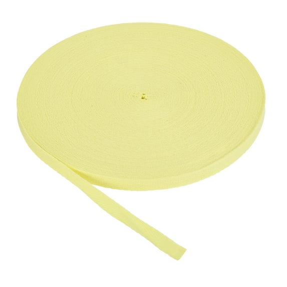 Uxcell Cotton Twill Tape 5/8 Inch 50Yards Cotton Ribbon Bias Binding Tape for Sewing Binding Gift Wrapping Craft Light Yellow 50 Yard