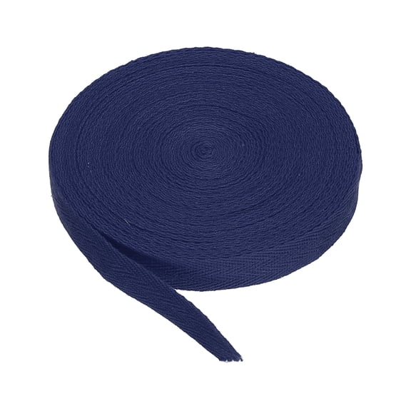 Uxcell 5/8" Cotton Ribbon Bias Binding Tape for Sewing Binding Gift Wrapping Craft Navy Blue 10 Yard