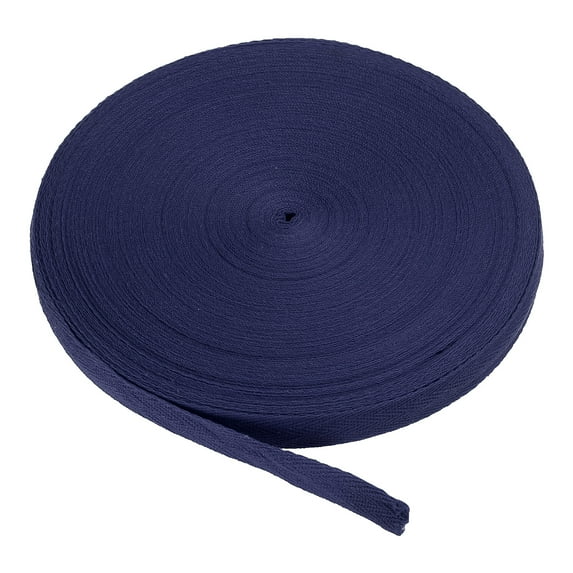 Uxcell Cotton Twill Tape 5/8 Inch 50Yards Cotton Ribbon Bias Binding Tape for Sewing Binding Gift Wrapping Craft Navy Blue 50 Yard