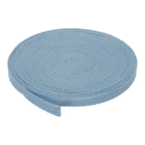 Uxcell Cotton Twill Tape Cotton Ribbon Bias Binding Tape Herringbone Webbing Trim for Sewing Binding Gift Steel Blue 1/4"
