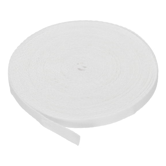 Uxcell Cotton Twill Tape Cotton Ribbon Bias Binding Tape Herringbone Webbing Trim for Sewing Binding Gift White 1/4"