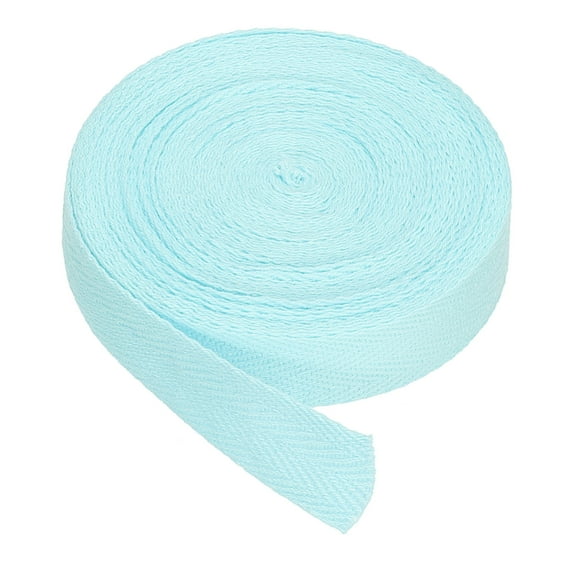Uxcell Cotton Twill Tape Cotton Ribbon Bias Binding Tape Herringbone Webbing Trim for Sewing Binding Gift Wrapping Light Blue 10 Yard