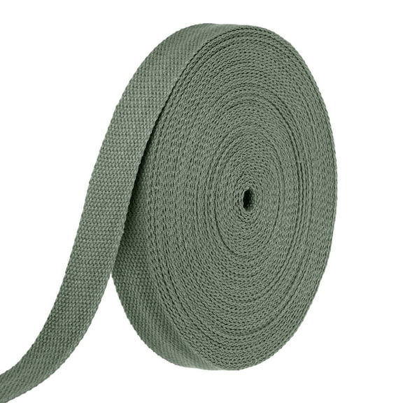 Uxcell Cotton Webbing 1 Inch 15.3 Yard Polyester Cotton Weave Webbing Strap Twill Tape Ribbon for Arts and Crafts Webbing Tote Bag Handles Cloth Belt Making Outdoor Supplies, Grey