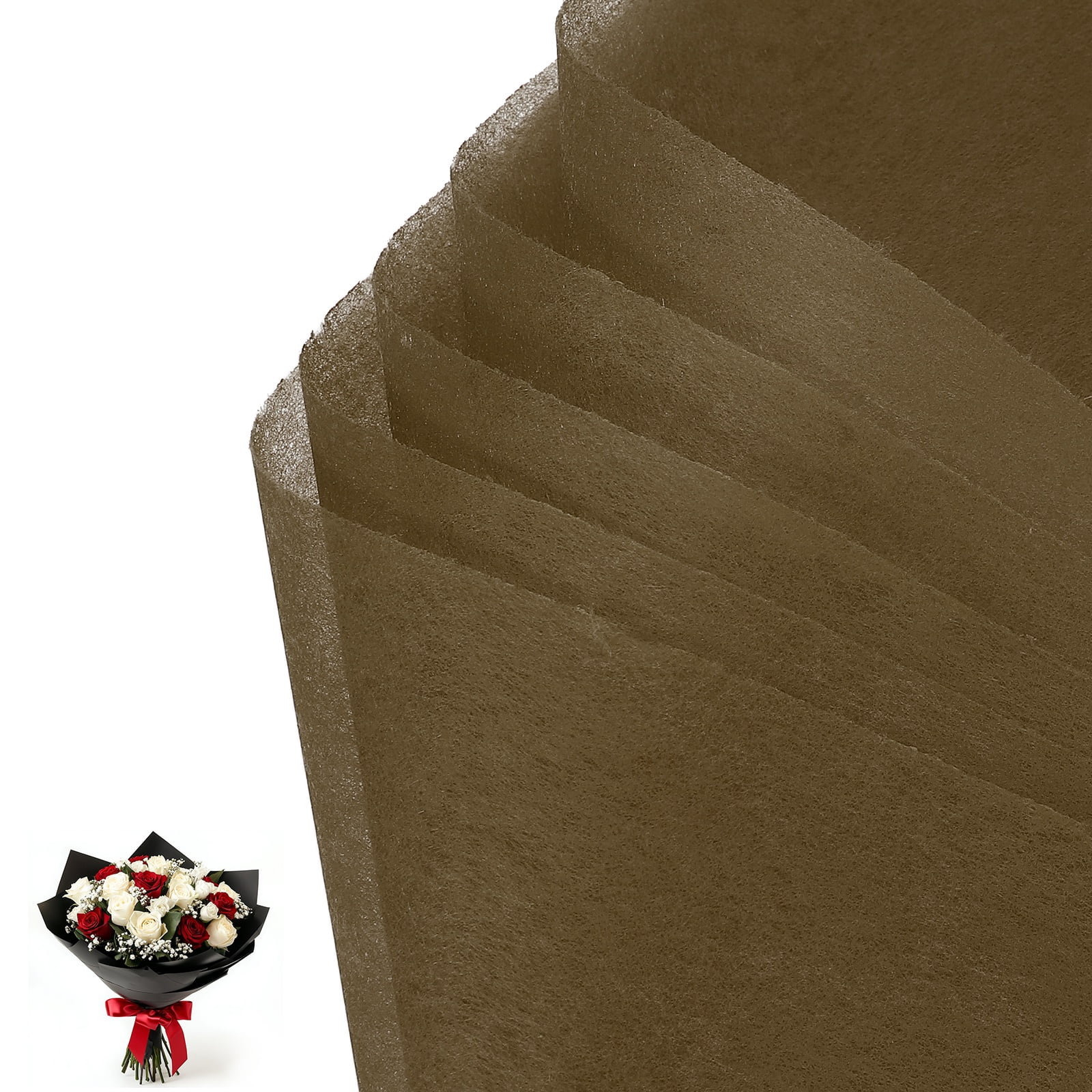 Uxcell Cotton Wrapping Flower Paper, Tissue Waterproof Floral Bouquet Wrapping Paper Korean Paper for Bouquets for Florist DIY Crafts Wedding Birthday Gift Coffee
