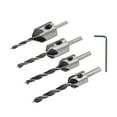 thumbnail image 1 of Uxcell Countersink Drill Bit Set Quick Change Drill Bit with Hex Carpentry Reamer for Wood DIY  Silver Tone 4 Pcs, 1 of 3