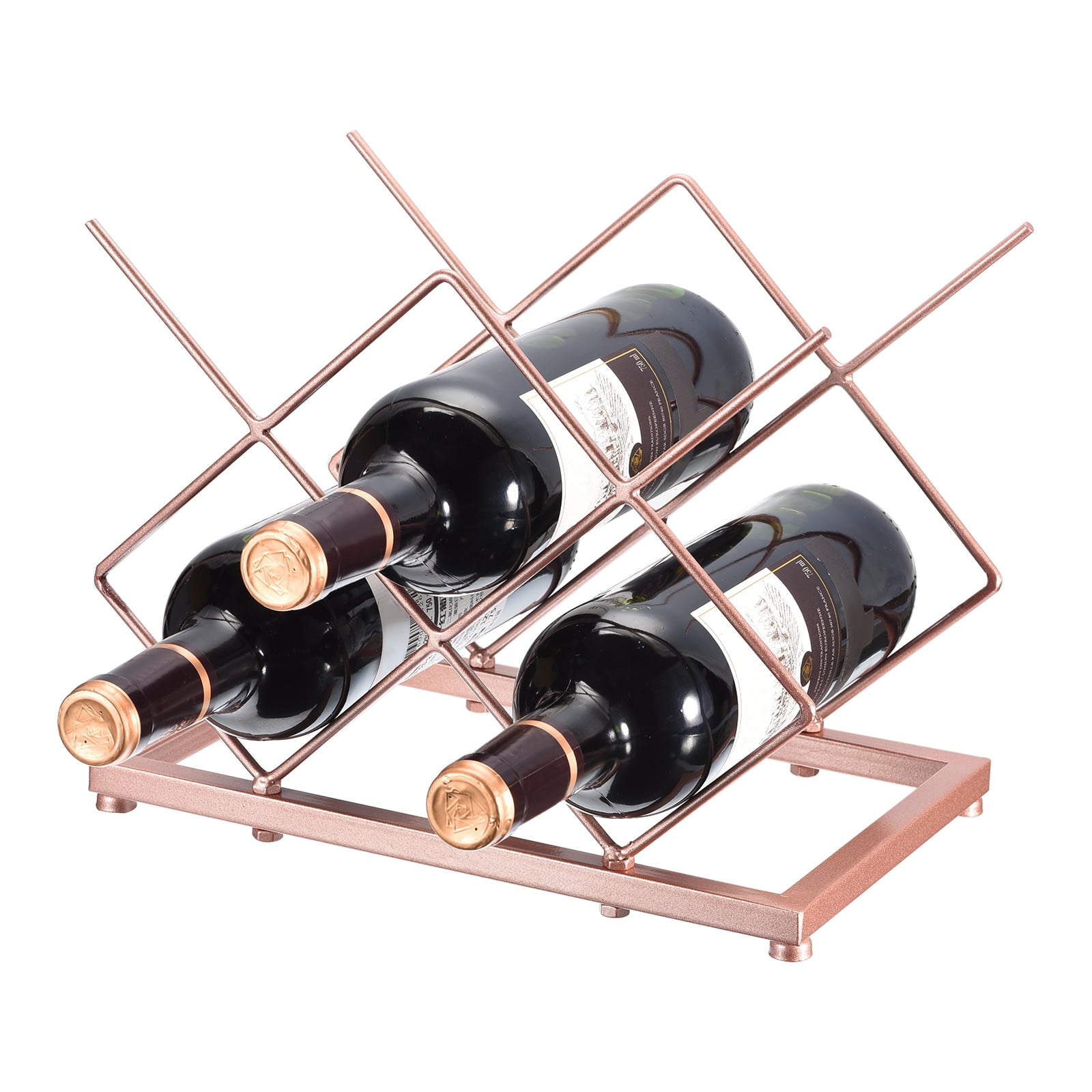 Uxcell Countertop Wine Rack, Tabletop Wine Bottle Holder Holds 5