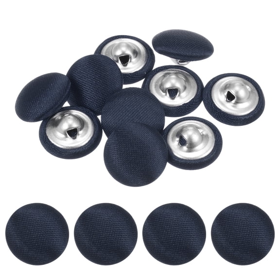 Uxcell Cover Button Kits [10pcs] - Fabric Button Maker for Hat Replacement & Repair - [Dark Blue - 0.5 IN]