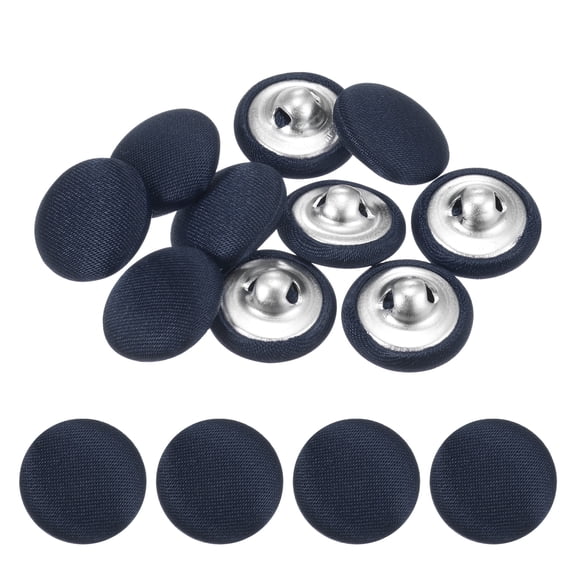 Uxcell Cover Button Kits [10pcs] - Fabric Button Maker for Hat Replacement & Repair - [Dark Blue - 0.6 IN]