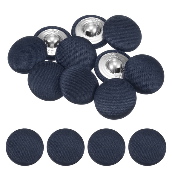 Uxcell Cover Button Kits [10pcs] - Fabric Button Maker for Hat Replacement & Repair - [Dark Blue - 0.8 IN]