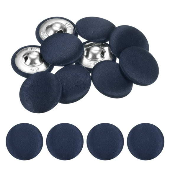 Uxcell Cover Button Kits [10pcs] - Fabric Button Maker for Hat Replacement & Repair - [Dark Blue - 1 IN]