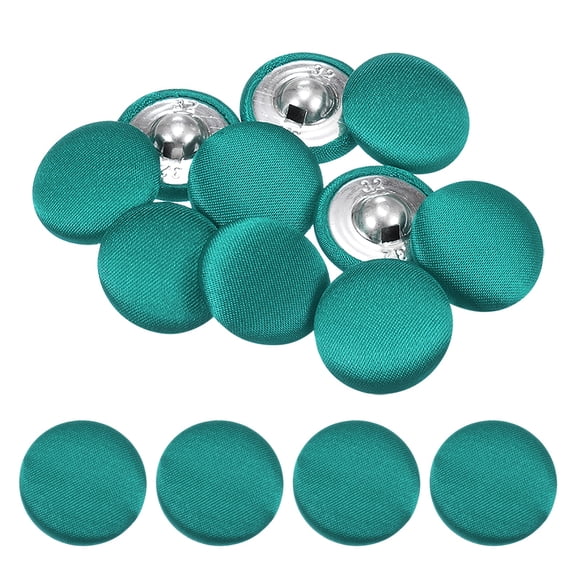 Uxcell Cover Button Kits [10pcs] - Fabric Button Maker for Hat Replacement & Repair - [Green - 0.8 IN]
