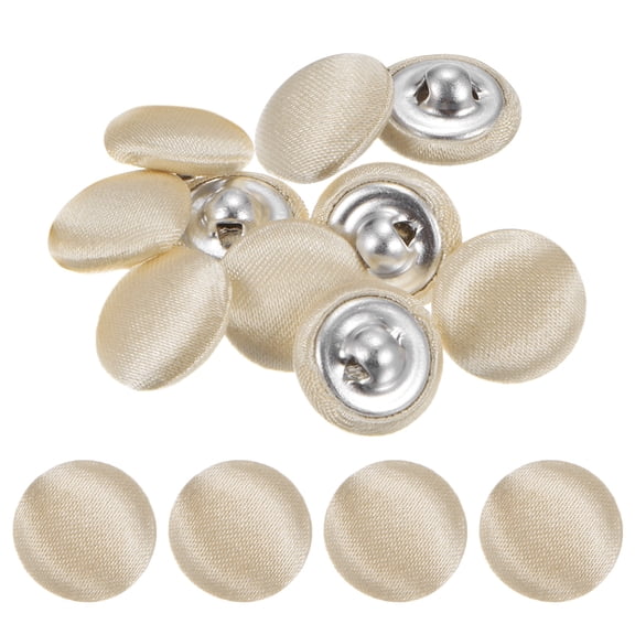Uxcell Cover Button Kits [10pcs] - Fabric Button Maker for Hat Replacement & Repair - [Khaki - 0.5 IN]