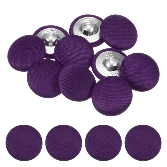 Uxcell Cover Button Kits [10pcs] - Fabric Button Maker for Hat Replacement & Repair - [Purple - 0.8 IN]