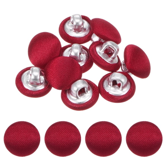 Uxcell Cover Button Kits [10pcs] - Fabric Button Maker for Hat Replacement & Repair - [Red - 0.4 IN]