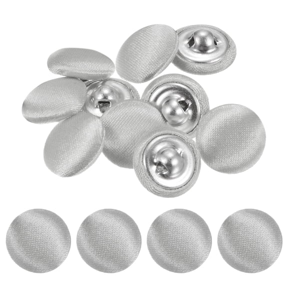 Uxcell Cover Button Kits [10pcs] - Fabric Button Maker for Hat Replacement & Repair - [Silver - 0.5 IN]