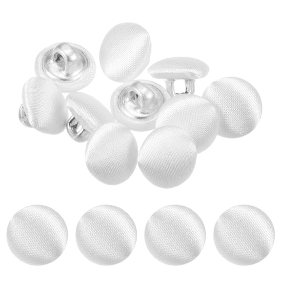 Uxcell Cover Button Kits [10pcs] - Fabric Button Maker for Hat Replacement & Repair - [White - 0.4 IN]