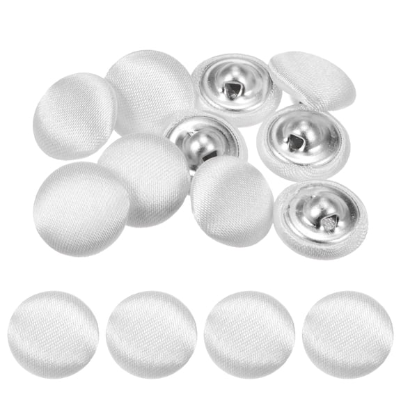Uxcell Cover Button Kits [10pcs] - Fabric Button Maker for Hat Replacement & Repair - [White - 0.5 IN]