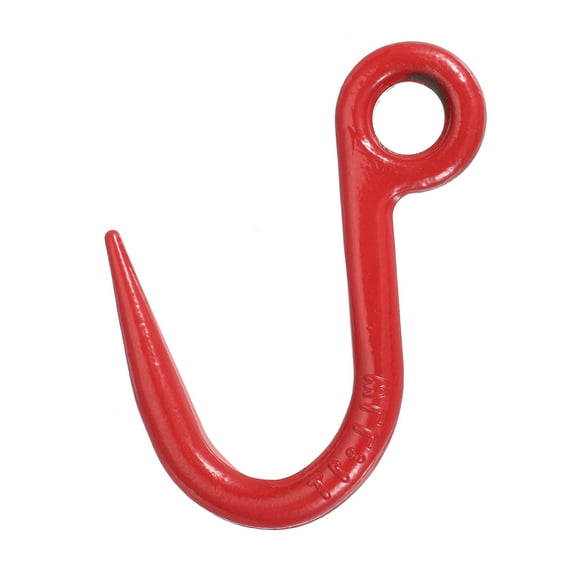 Uxcell Crane Hook, 1T Alloy Steel Grab Safety Hook Eye Lifting Hook, 2205 lbs Load, Red
