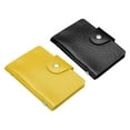 thumbnail image 1 of Uxcell Credit Card Holder, 2 Pack Slim Wallet Leather Purse Business Cards Protector with 12 Card Slots, Black, Yellow, 1 of 5