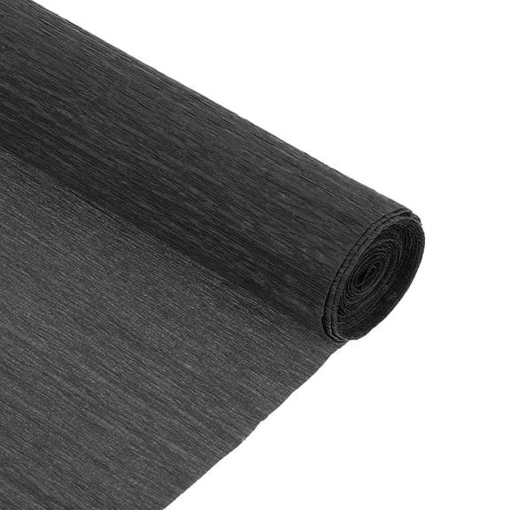 Uxcell Crepe Paper Roll 8.2ft Long 10" Wide for Wedding Decoration Black