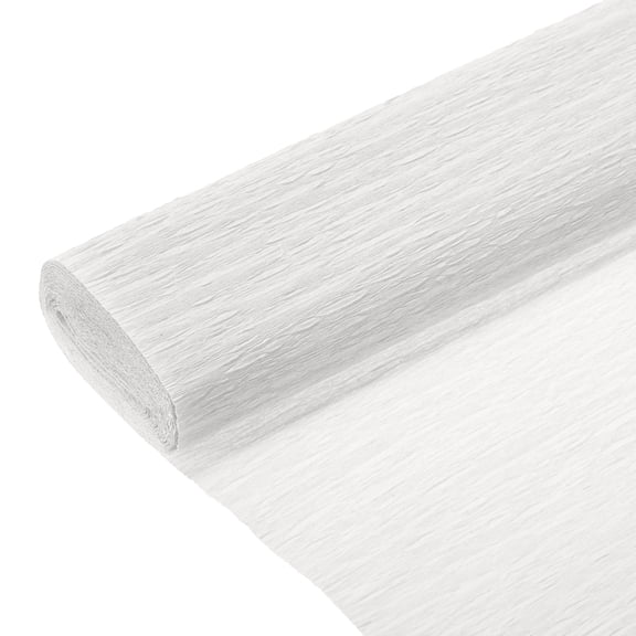 Uxcell 6Pcs Crepe Paper Roll 8.2ft Long 9.84 Inch Wide for Wedding Ceremony Various Large Festivals Decoration, White
