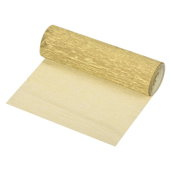 Uxcell Crepe Paper Roll Crepe Paper Decoration 8.3ft L 5.9 Inch W, Gold
