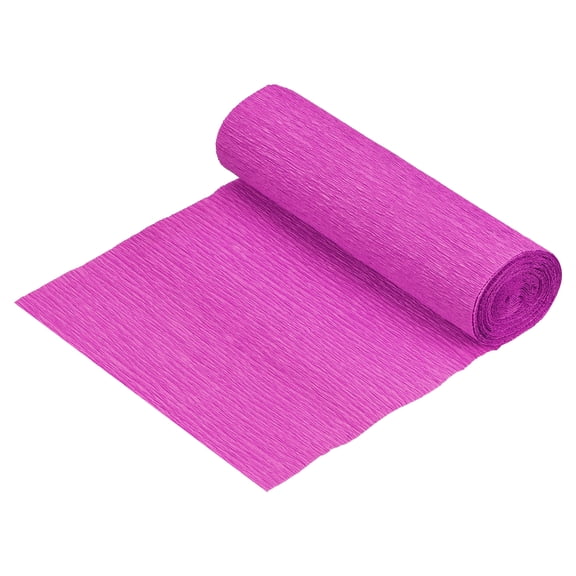 Uxcell Crepe Paper Roll Crepe Paper Streamer 8.2ft Long 5.9 Inch Wide, Fuchsia