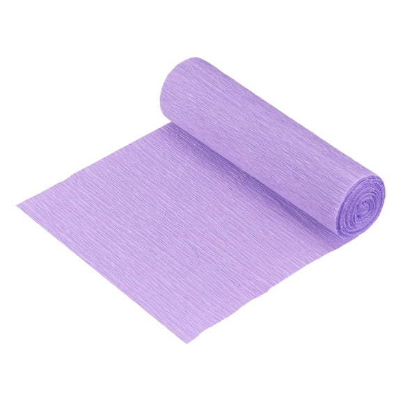 Uxcell Crepe Paper Roll Decoration 8.2ft Long 5.9 Inch Wide, Light Purple 5 Pack