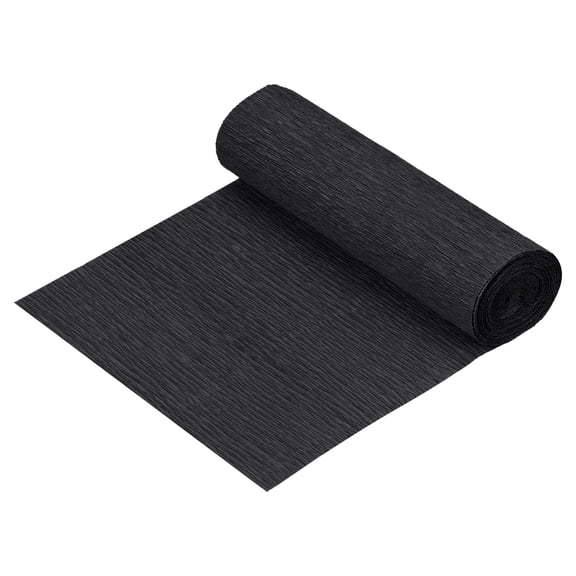 Uxcell Crepe Paper Roll Decoration 8.2ft Long 5.9 Inch Wide, Black 5 Pack