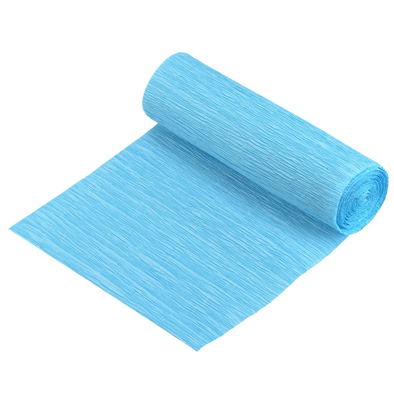 Uxcell Crepe Paper Roll Decoration 8.2ft Long 5.9 Inch Wide, Blue