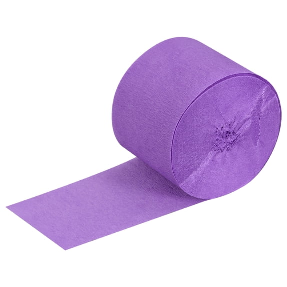 Uxcell Crepe Paper Streamer Crepe Paper Decoration 82ft Long 1.77 Inch Wide, Lavender