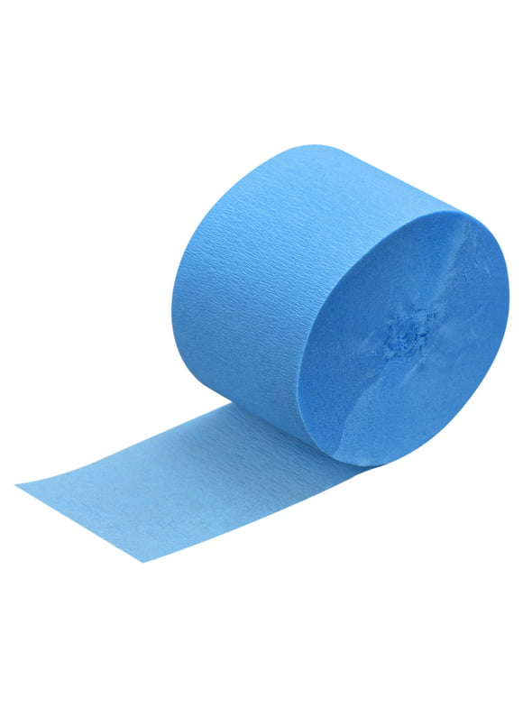 Uxcell Crepe Paper Streamer Crepe Paper Decoration 82ft Long 1.77 Inch Wide, Turquoise