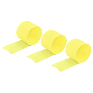 School Bus Yellow 81 ft Solid Crepe Streamer,Pack of 3