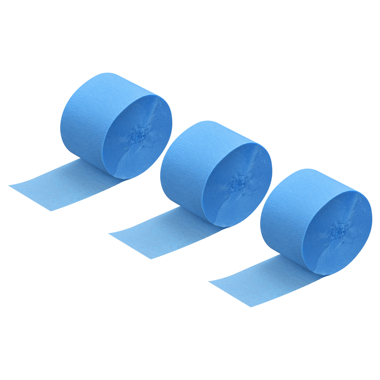 Uxcell Crepe Paper Streamer Decor 82ft Long 1.77 Inch Wide, Turquoise 3 Pack