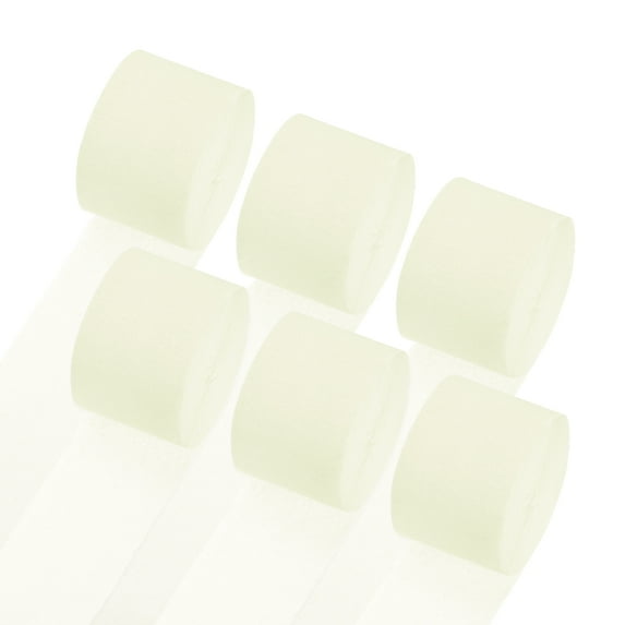 Uxcell Crepe Paper Streamers 6 Rolls 492ft for Decoration, Beige(1.8 in x 82 ft/Roll)
