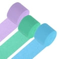 thumbnail image 1 of Uxcell Crepe Paper Streamers, Party Decorations Streamers for Birthday Wedding Christmas Party Supplies Light Blue/Mint Green/Light Purple 1.8Inch x 72Ft, 1 of 7