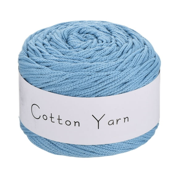 1 Skein Cotton Yarn 100% Cotton Worsted Weight Yarn for Hand Knitting Crafts Yarn for Crocheting Each of 100g/3.53oz(Per Skein 150m/164 Yard)/Sea Blue